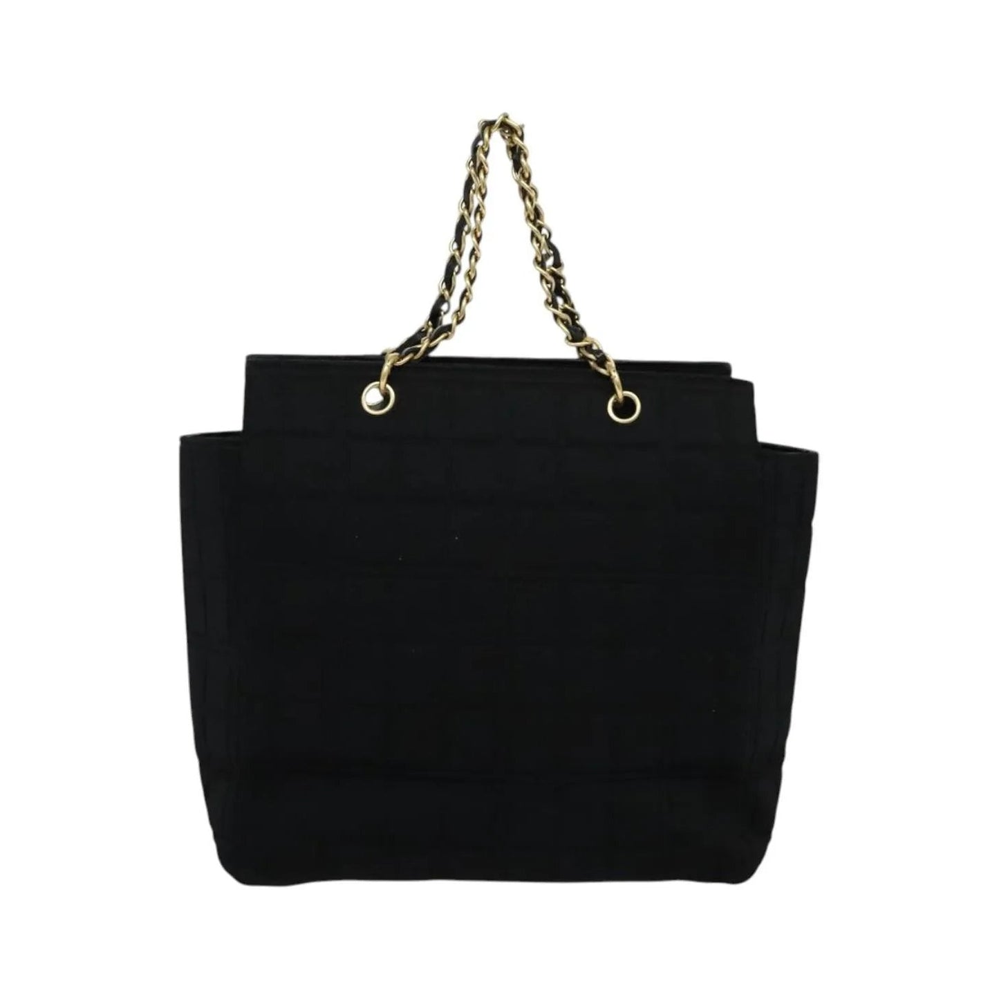 Chanel Chocolate Bar CC Tote Cotton, Black, Cotton, Tote Bag