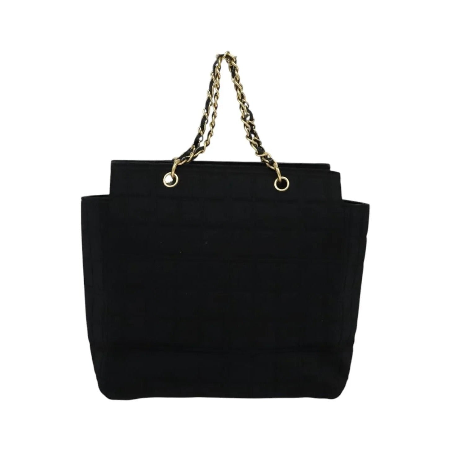 Chanel Chocolate Bar CC Tote Cotton, Black, Cotton, Tote Bag