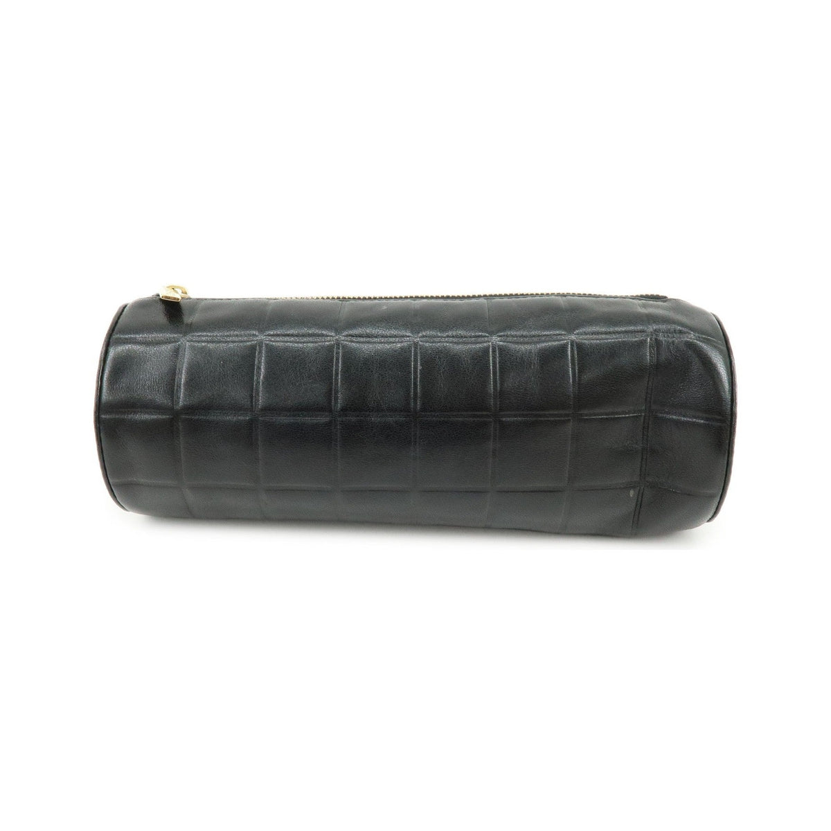 Chanel Chocolate Bar Cosmetic Quilted Lambskin, Black, Leather, Toiletry Case