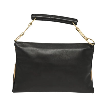 Chanel Chocolate Bar Handbag Lambskin, Beige, Leather, Handbag