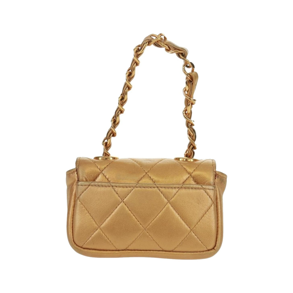 Chanel Classic Flap Charm Chain Belt Quilted Caviar, Gold, Leather, Handbag