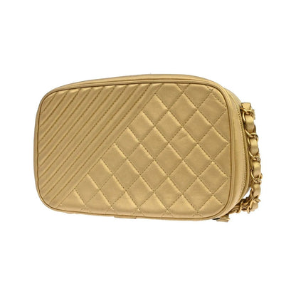 Chanel Coco Boy Camera Quilted Leather, Gold, Leather, Shoulder Bag