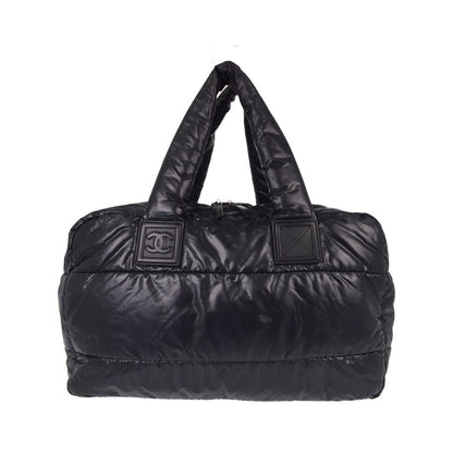 Chanel Coco Cocoon Bowling Quilted Nylon, Black, Nylon, Handbag