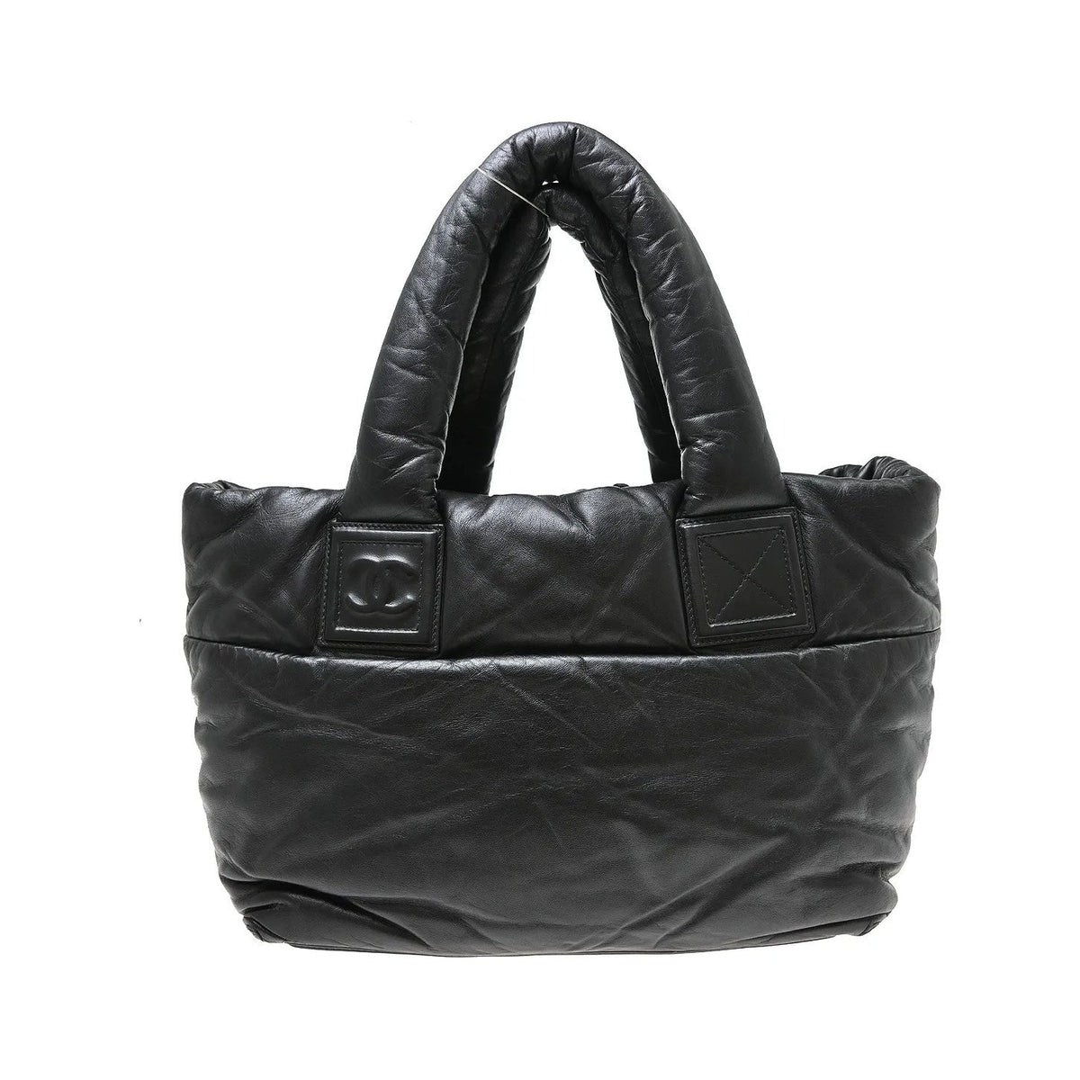 Chanel Coco Cocoon Reversible Tote Quilted Lambskin, Black, Leather, Tote Bag