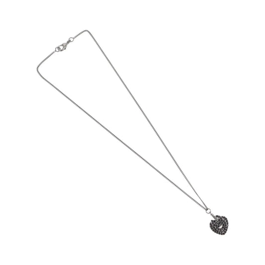 Chanel Coco Long Metal with Faux Pearls and Crystals, Black, Metal, Necklace