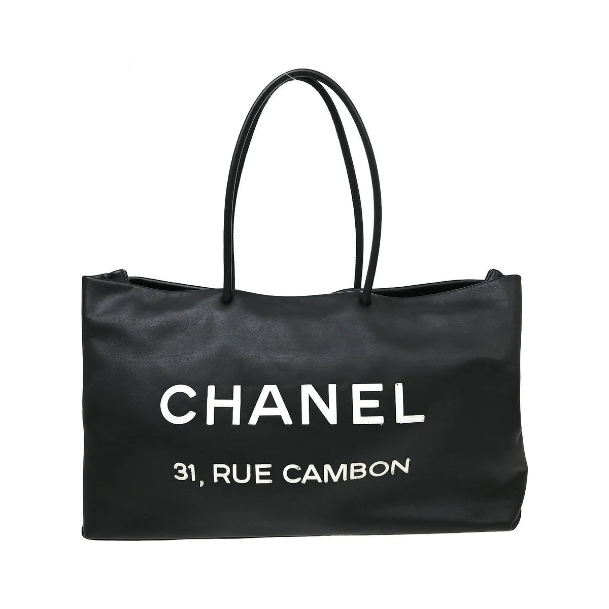 Chanel Essential 31 Rue Cambon Shopping Tote Leather, Black, Leather, Shoulder Bag