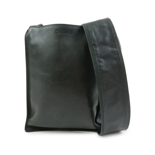 Chanel Flat CC Lambskin, Black, Leather, Backpack