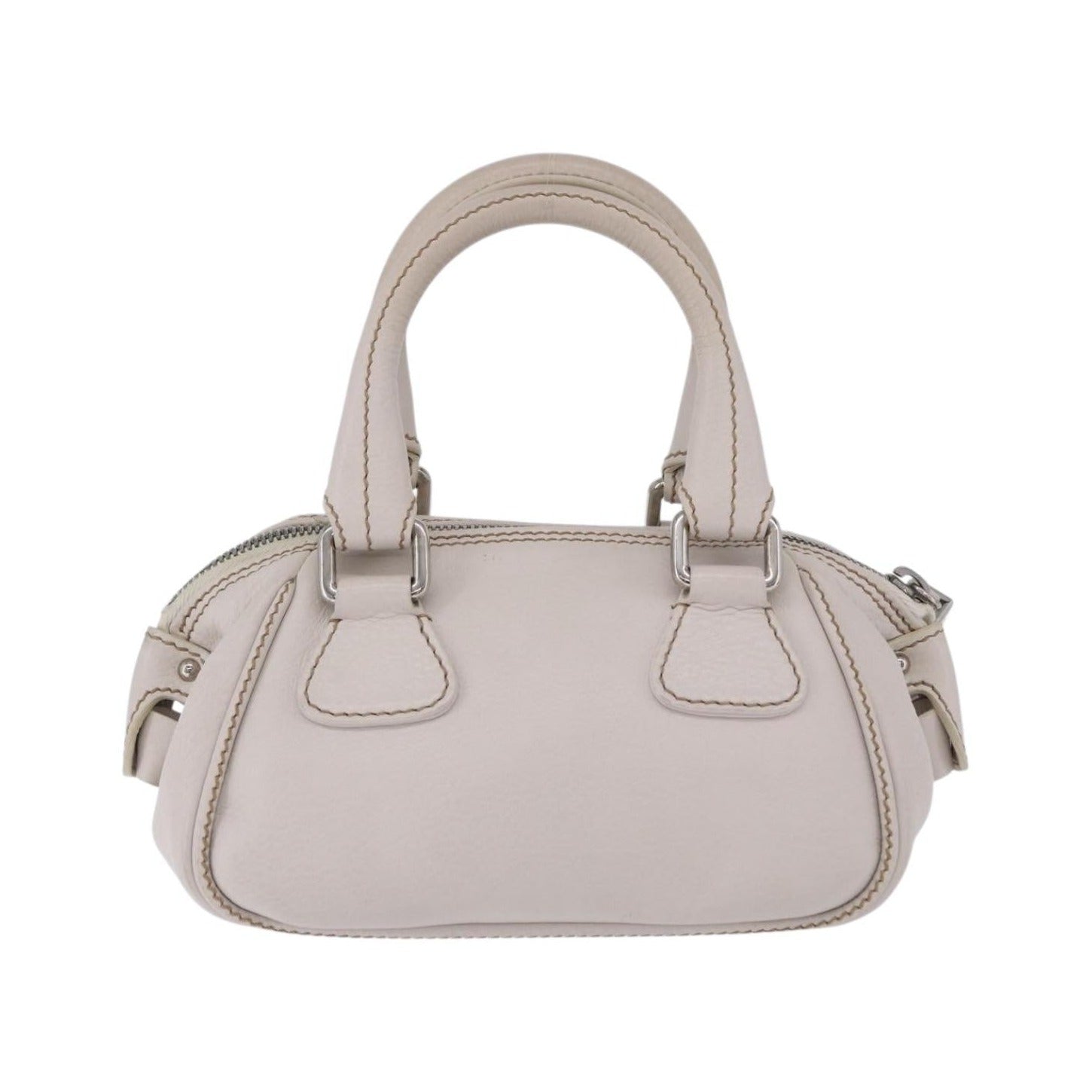 Chanel Lax Tassel Pebbled Leather, White, Leather, Handbag