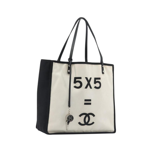 Chanel Let's Demonstrate Canvas, Beige, Canvas, Tote Bag