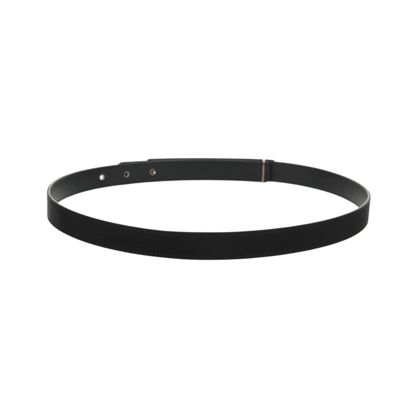 Chanel Logo Belt Leather with Metal and Crystals, Black, Leather, Belt