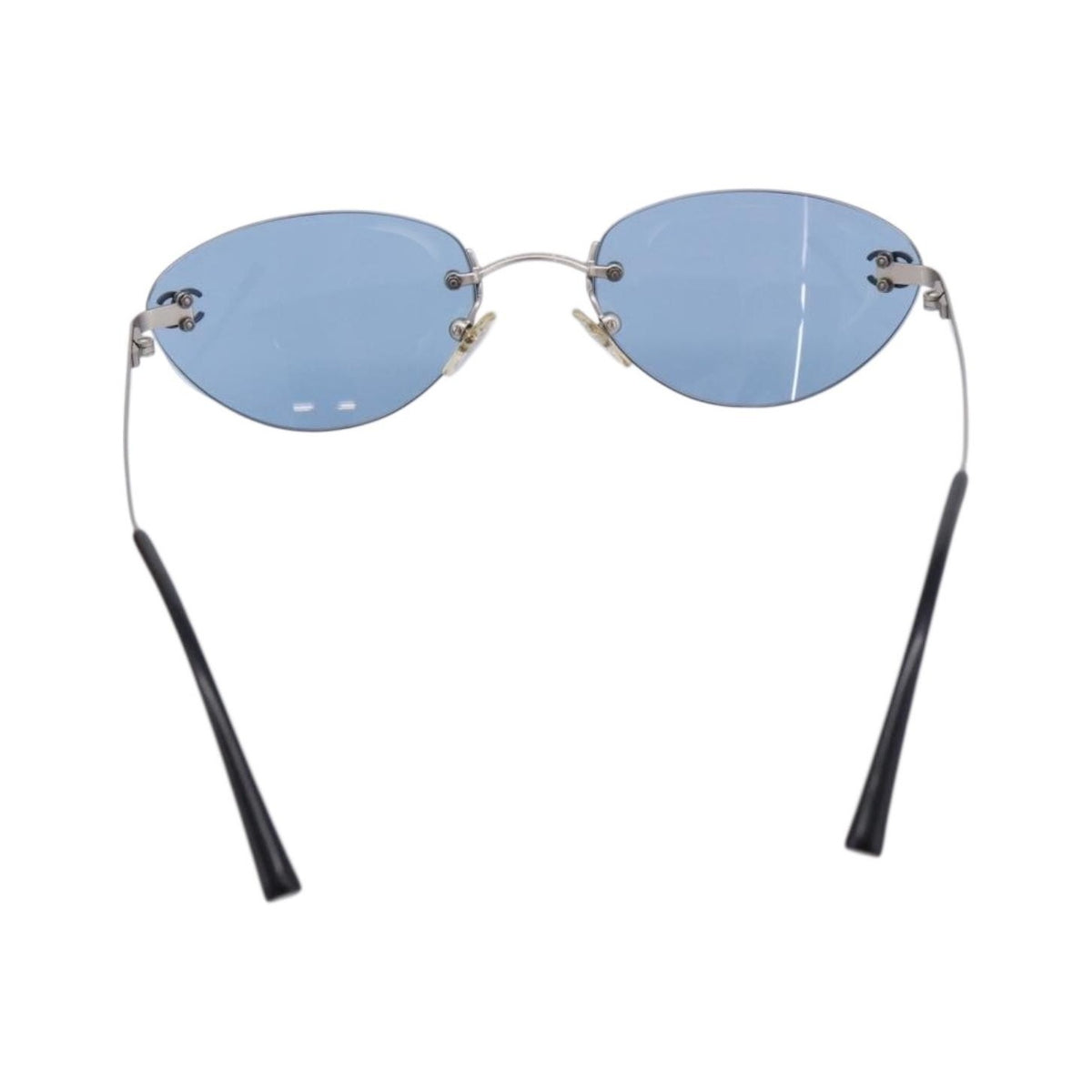 Chanel Logo CC Metal, Silver, Metal, Sunglasses