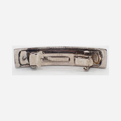 Chanel Logo Hair Barrette Metal, Silver, Metal, Head Accessory
