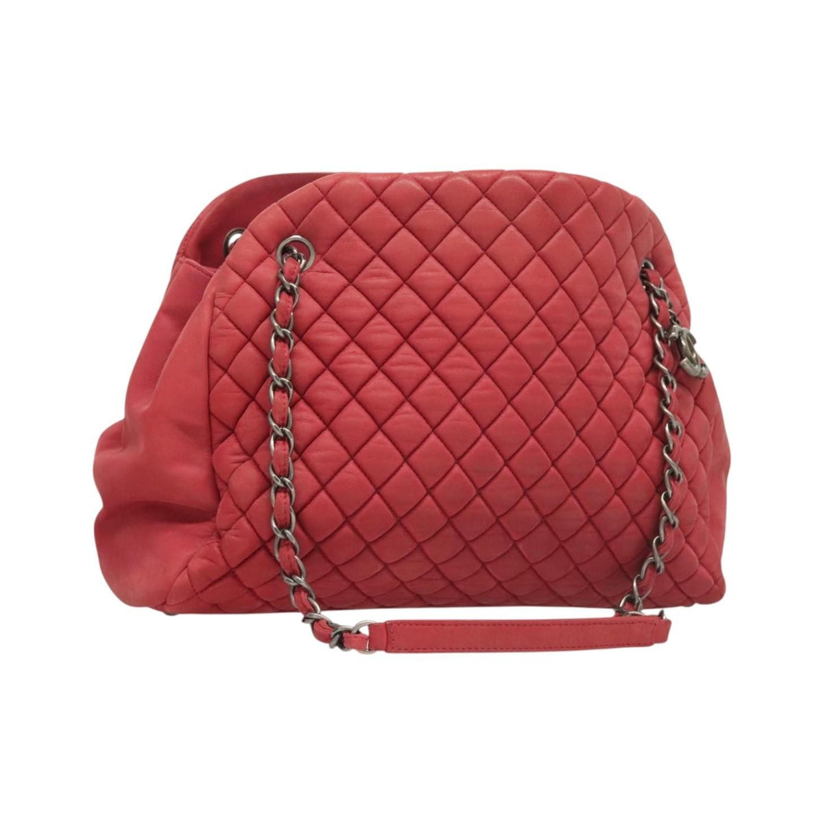 Chanel Matelasse Chain Leather, Pink, Leather, Shoulder Bag