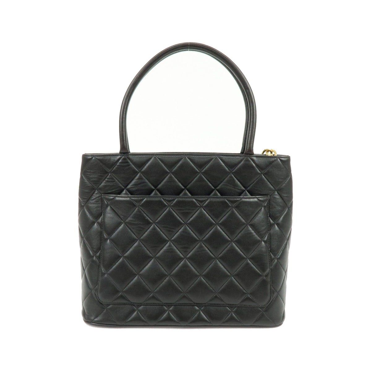 Chanel Medallion Quilted Caviar, Black, Calfskin, Tote Bag