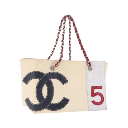 Chanel No.5 Canvas and Leather, Beige, Canvas, Tote Bag