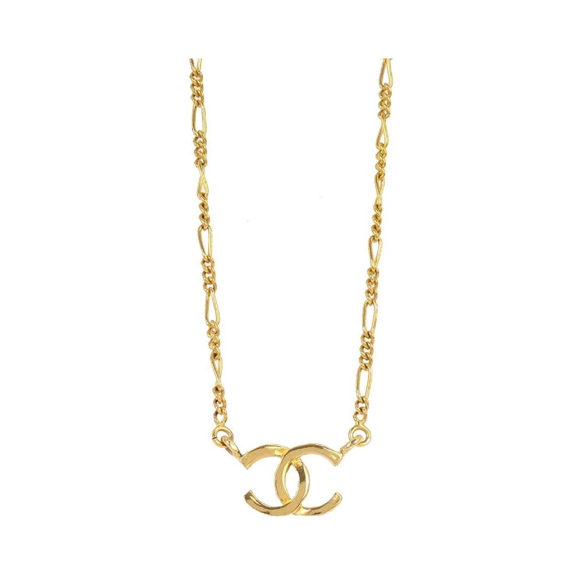 Chanel Quilted CC Pendant Chain Metal, Gold, Gold Plated, Necklace