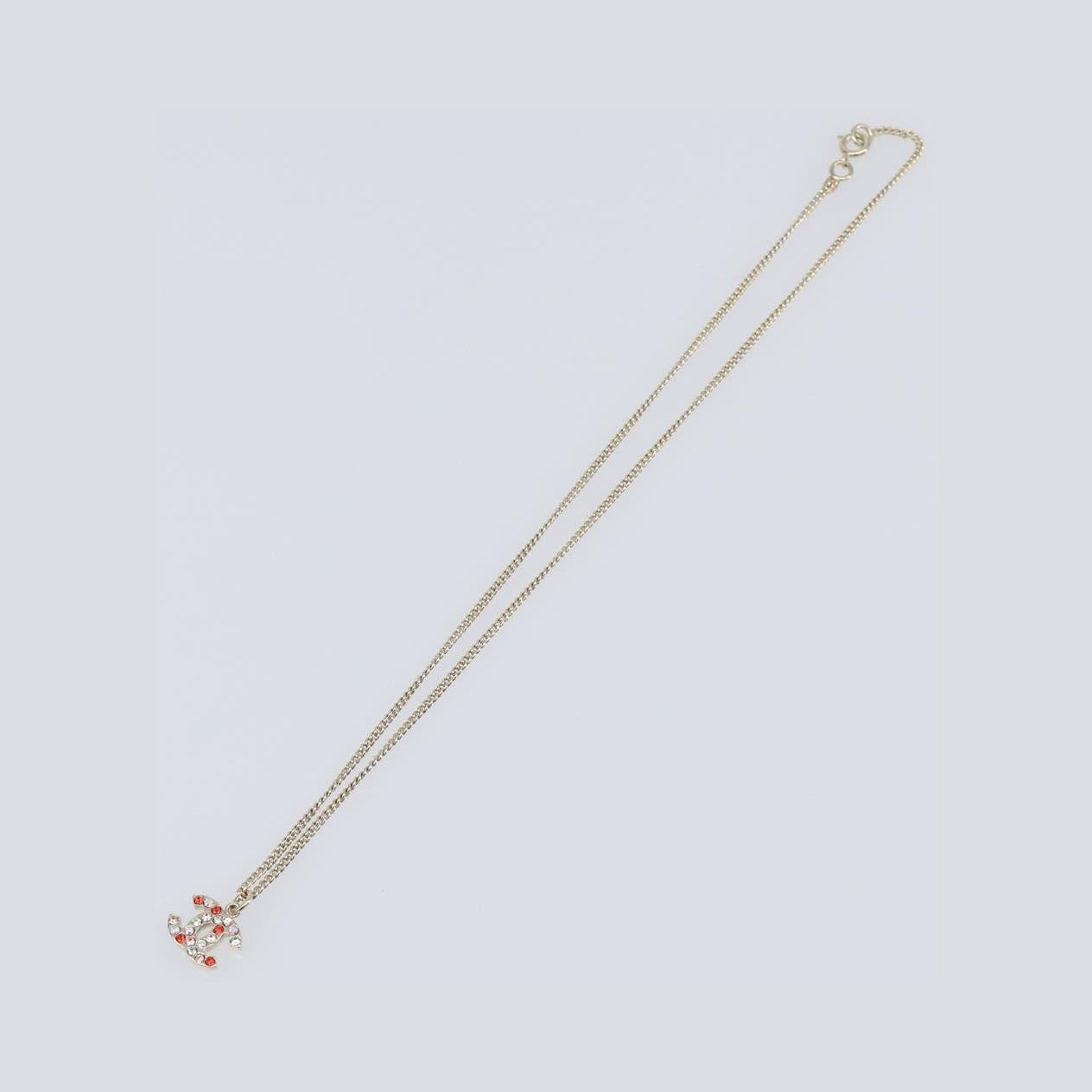 Chanel Rainbow CC Pendant Metal and Crystals, Multicolour, Metal, Necklace