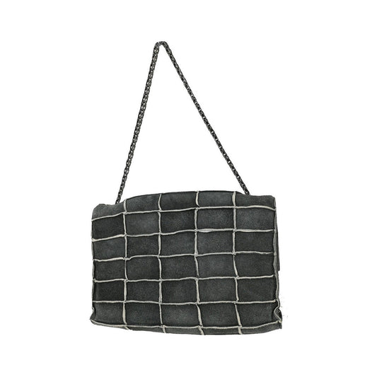 Chanel Reissue Flap Suede Patchwork, Gray, Suede, Handbag