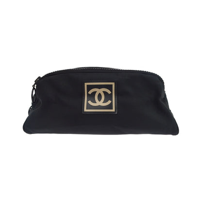 Chanel Sport Double Zip Nylon, Black, Nylon, Clutch
