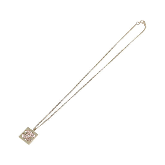 Chanel Square CC Pendant Metal, Gold, Metal, Necklace