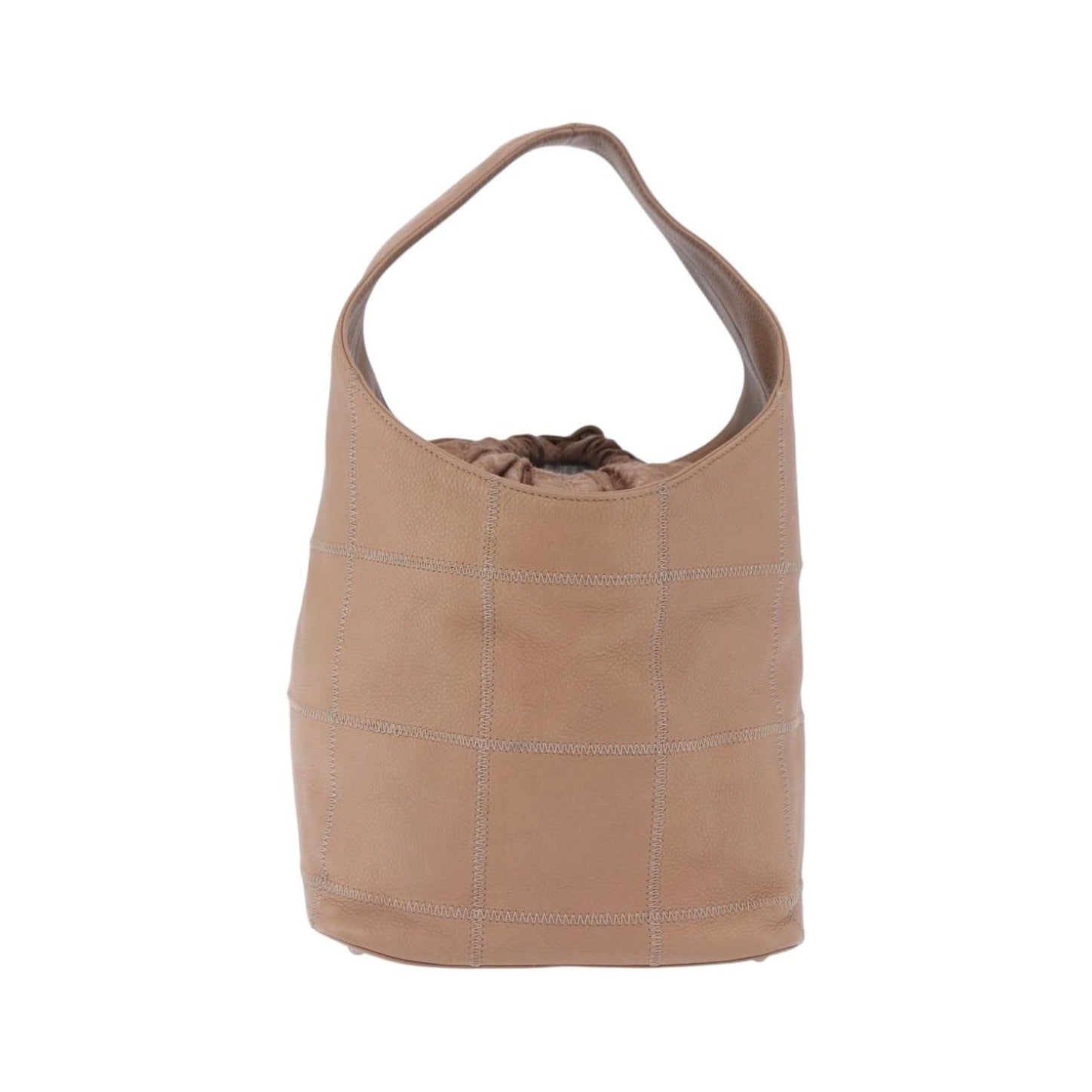 Chanel Square Stitch Tassel Hobo Quilted Leather, Beige, Leather, Handbag