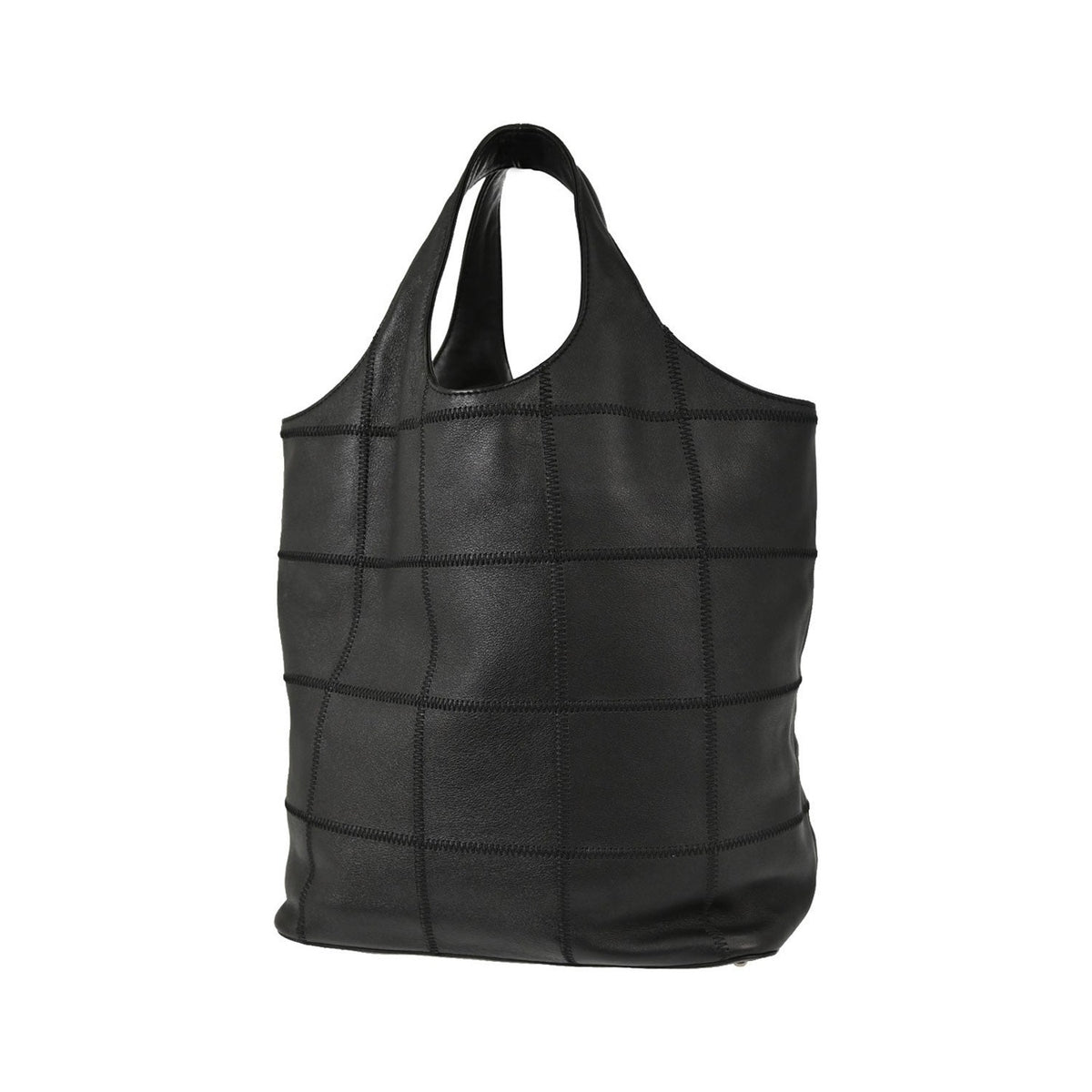 Chanel Square Stitch Tassel Hobo Quilted Leather, Black, Leather, Shoulder Bag