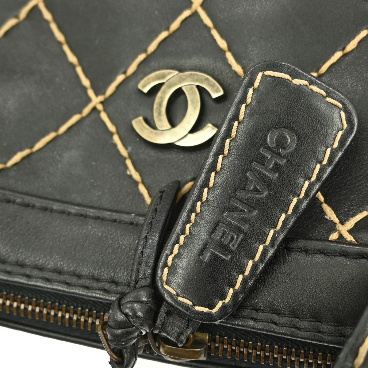 Chanel Surpique Zip Around Satchel - Brandsamsara