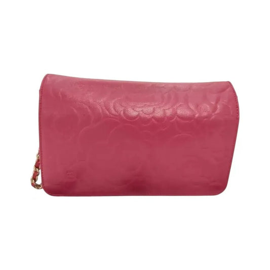 Chanel Sweet Camellia Wallet on Chain Quilted Lambskin, Pink, Leather, Shoulder Bag