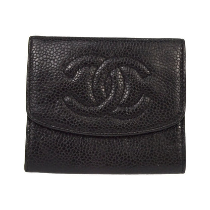 Chanel Timeless CC Bifold Wallet Caviar, Black, Calfskin, Wallet