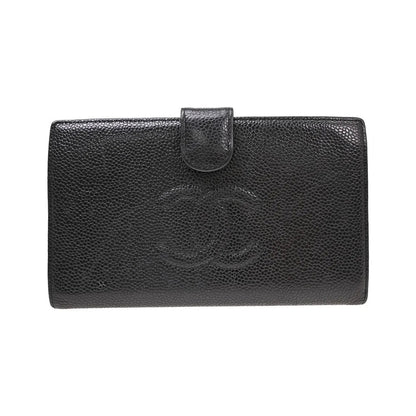 Chanel Timeless CC French Caviar, Black, Leather, Wallet