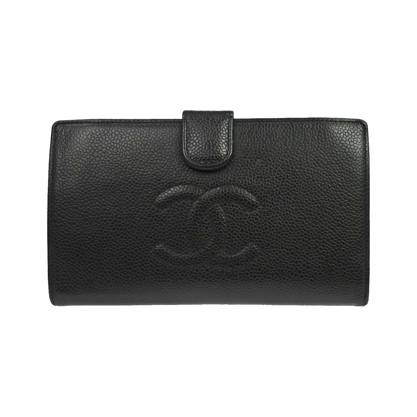 Chanel Timeless CC French Caviar, Black, Leather, Wallet