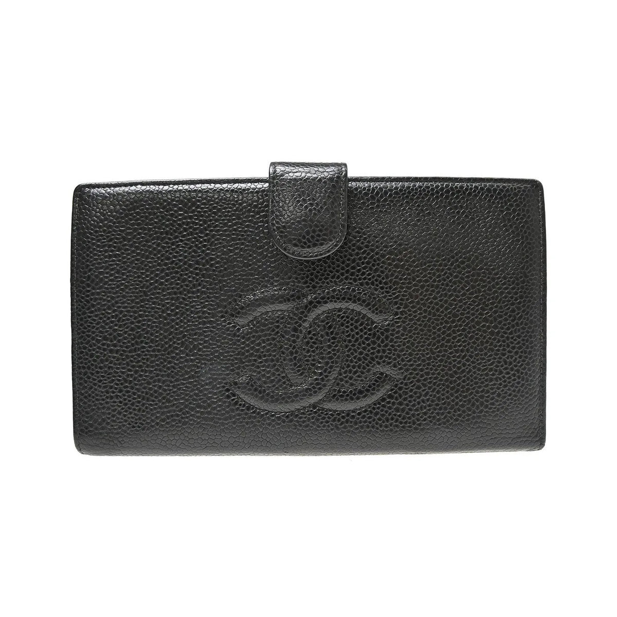 Chanel Timeless CC French Caviar, Black, Leather, Wallet