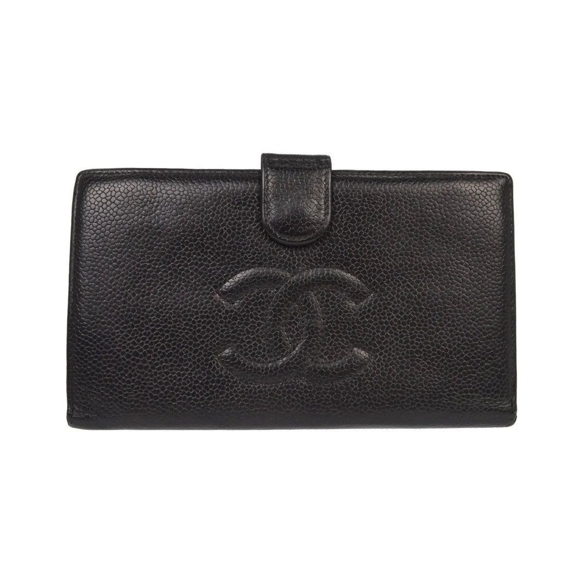 Chanel Timeless CC French Caviar, Black, Leather, Wallet
