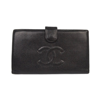 Chanel Timeless CC French Caviar, Black, Leather, Wallet