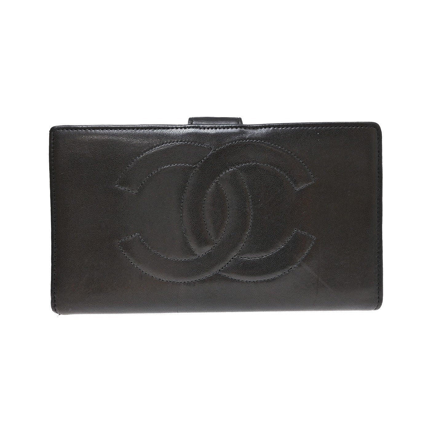 Chanel Timeless CC French Lambskin, Black, Calfskin, Wallet
