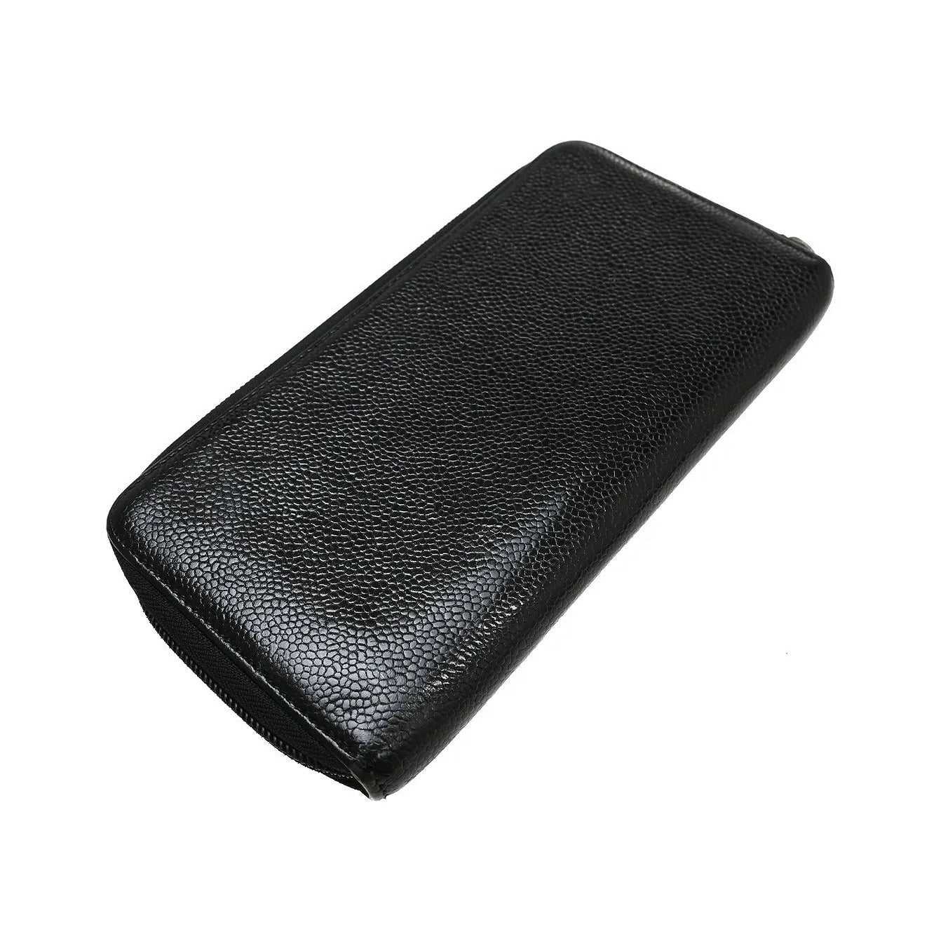 Chanel Timeless CC Zipped Calfskin, Black, Calfskin, Wallet
