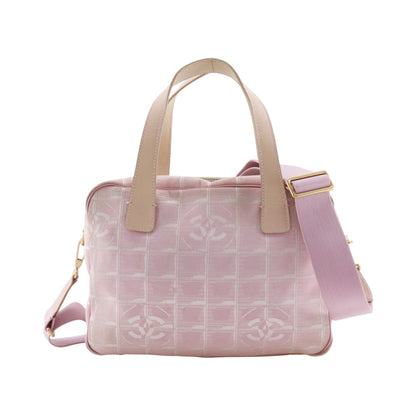 Chanel Travel Line Convertible Satchel Nylon, Pink, Nylon, Handbag