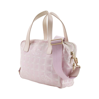 Chanel Travel Line Convertible Satchel Nylon, Pink, Nylon, Handbag