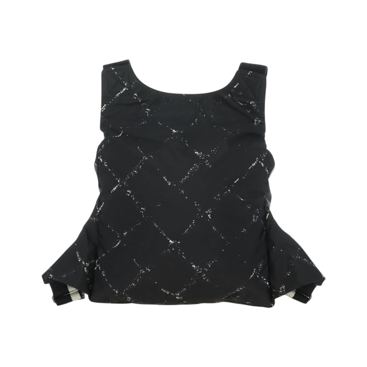 Chanel Travel Line Lock Printed Nylon, Black, Nylon, Backpack