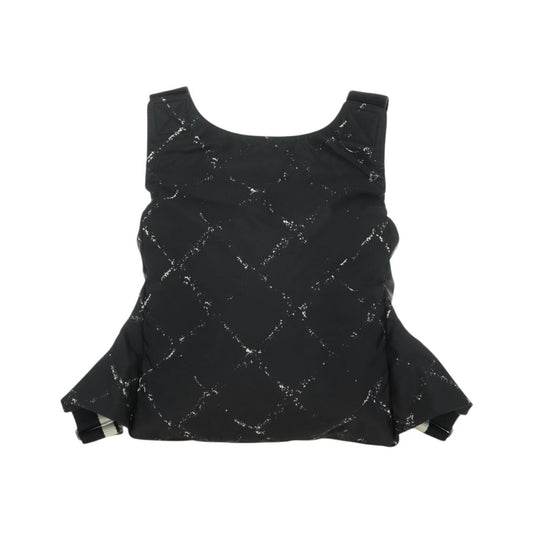 Chanel Travel Line Lock Printed Nylon, Black, Nylon, Backpack