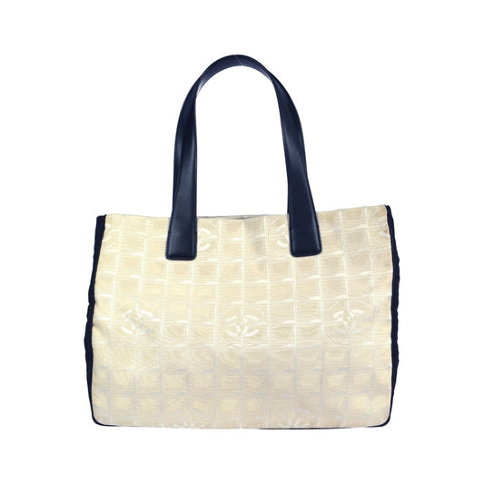 Chanel Travel Line Nylon, White, Nylon, Tote Bag