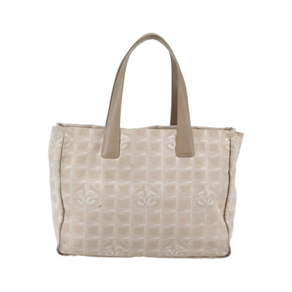 Chanel Travel Line Tote Nylon, Beige, Nylon, Travel bag