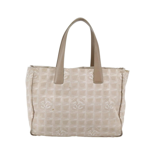 Chanel Travel Line Tote Nylon, Beige, Nylon, Travel bag