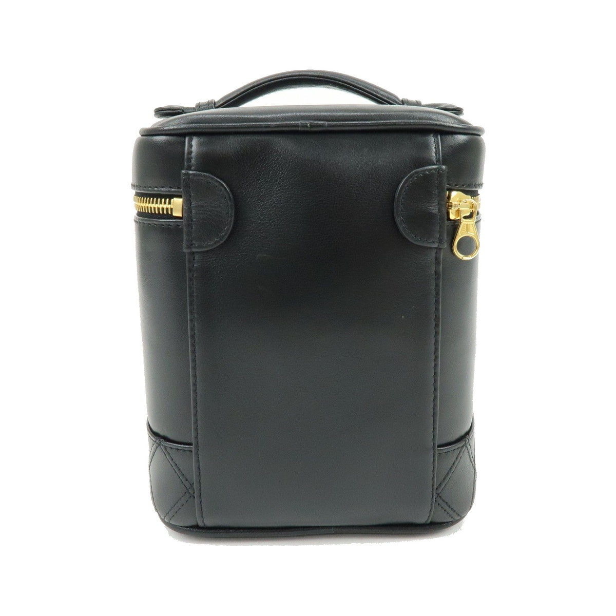 Chanel Vanity Leather, Black, Leather, Handbag