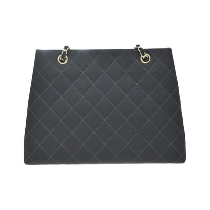 Chanel Vintage CC Chain Quilted Canvas, Black, Canvas, Tote Bag