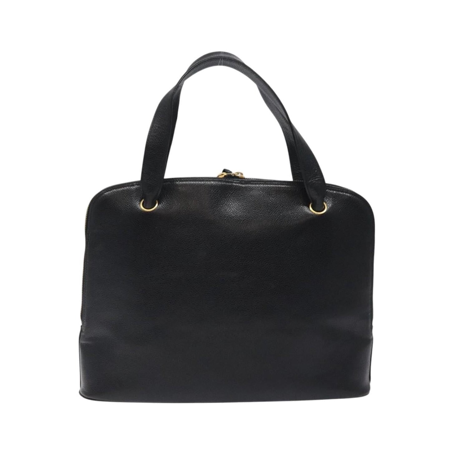 Chanel Vintage CC Dome Caviar, Black, Calfskin, Handbag
