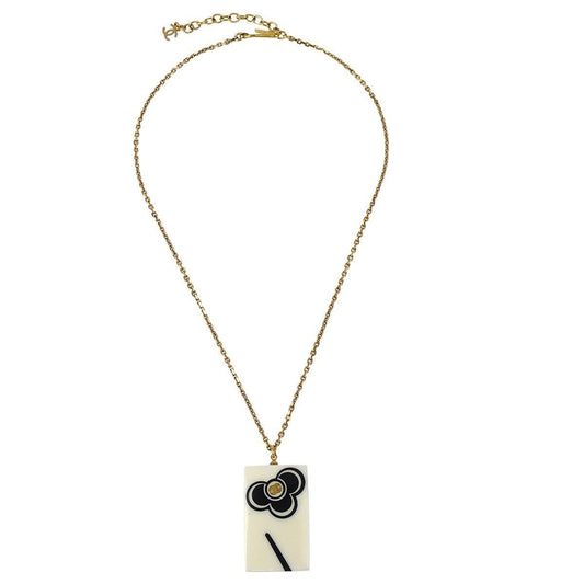 Chanel Vintage CC Rectangular Pendant Necklace - Brandsamsara