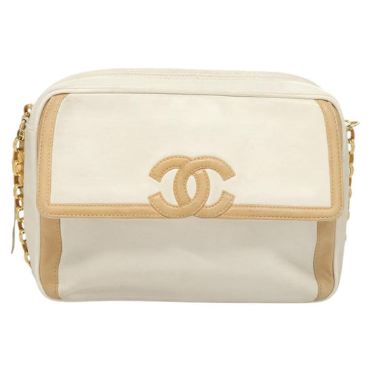 Chanel Vintage Chanel camera beige lambskin gold - Brandsamsara