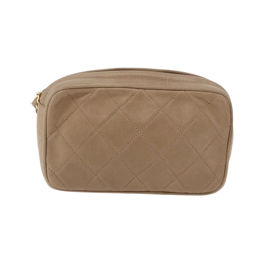 Chanel Vintage Clutch Leather, Beige, Leather, Clutch
