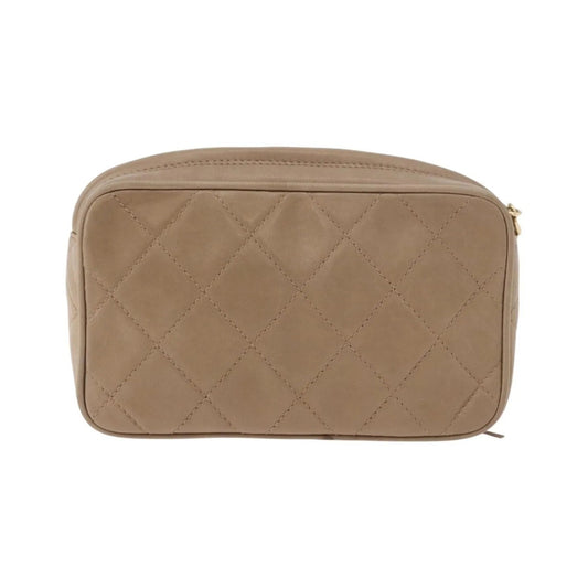 Chanel Vintage Clutch Leather, Beige, Leather, Clutch